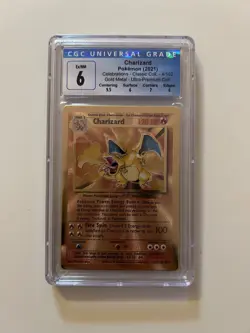 Pokemon Celebrations Premium Collection Gold Metal Charizard 4/102 CGC NM-MT 6 - Image 4