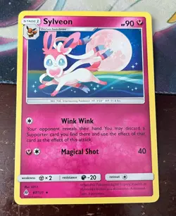 Pokemon TCG Sun & Moon Forbidden Light Sylveon Rare Non-Holo 87/131 NM - Image 1