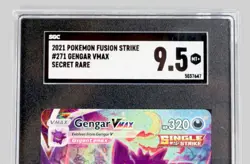 2021 Pokemon Fusion Strike #271 Gengar Vmax Secret Rare SGC 9.5 MT+ Sowsow - Image 3