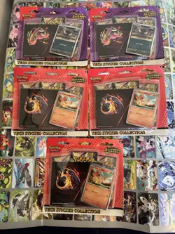 (5) Pokemon Ascended Heroes Charmander And Gastly Tech Sticker Collections 5xLot - Image 1