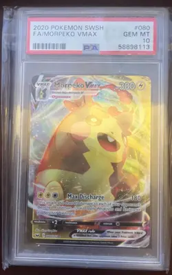 Morpeko Vmax 2020 Pokemon Sword & Shield #080 Full Art PSA 10 - Image 1