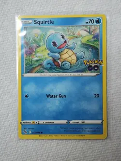 Pokemon TCG Squirtle Pokemon GO 015/078 Regular Common NM - Image 1