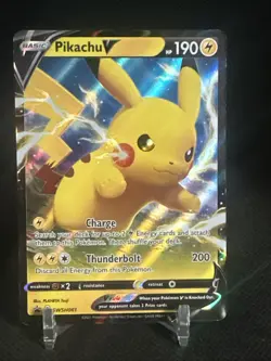 Pikachu V SWSH061 Holo Pokemon Black Star Promo - Image 1