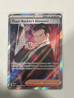 Team Rockets Giovanni 225/182 Ultra Rare Pokemon TCG 2025 Destined Rivals NM - Image 1