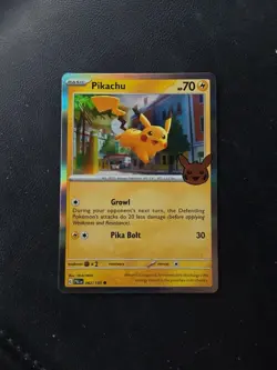 PIKACHU 062/193 Pokemon TCG Trick or Trade 2023 with Halloween Stamp Holo - Image 1