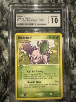 Pokemon Nidoran M 71/112 Reverse Holo TCG FireRed & LeafGreen Vintage - Image 1