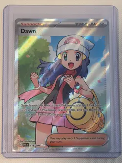 Dawn 118/094 Pokemon TCG Phantasmal Flames Ultra Rare Trainer Full Art PackFresh - Image 1