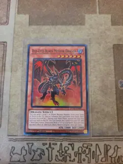 YUGIOH RED-EYES BLACK METEOR DRAGON DUNE-EN095 SUPER 1ST ED NM - Image 1