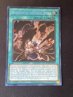Deception of the Sinful Spoils 1st Edition Secret Rare Near Mint Yu-Gi-Oh! - Image 1