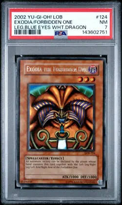 2002 #124 EXODIA THE FORBIDDEN ONE PSA 7 - Image 1