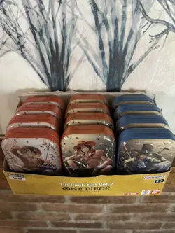 One Piece Tin Pack Set Vol. 2 Factory Sealed - Monkey D. Luffy Tin - OP-13 - Image 1