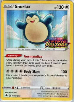 Snorlax - (Prerelease) SWSH068 SWSH: Sword & Shield Promo - Pokemon Card - NM - Image 1
