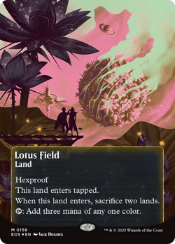 Lotus Field (0158) (Borderless) (Galaxy Foil) [Edge of Eternities: Stellar Sight - Image 1