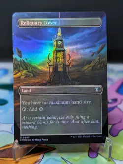 MTG Commander Masters- Reliquary Tower 663 Borderless Foil - Image 1