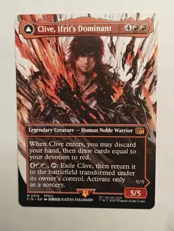 MTG Final Fantasy English Clive, Ifrit's Dominant Borderless 0318 Non-Foil - Image 1