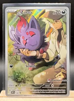 N's Zorua 189 Journey Together Pokemon Center ETB Promo Pokemon TCG NM - Image 1