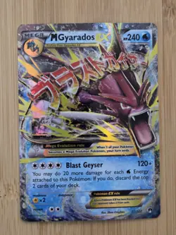 Pokemon M Gyarados EX Full Art Ultra Rare Mega 27/122 Breakpoint Holo English - Image 1