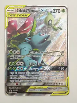 Celebi & Venusaur GX SM167 - 2019 Tag Team Alt Art Promo Pokemon TCG - NM - Image 2