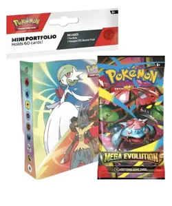 Pokemon Mega Evolution Mini Portfolio with Booster Pack Factory Sealed - Image 1