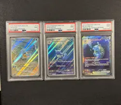 2023 Pokemon 151 PSA 9 evolution line—Squirtle 170, Wartortle 171, Blastoise 200 - Image 1