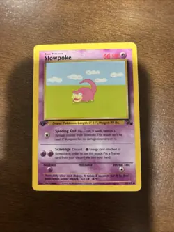 Pokemon TCG Slowpoke Fossil 1st Edition Common 55/62 Basic 50 HP Regular - Image 1