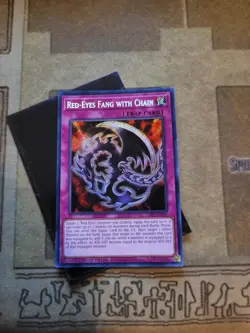 YUGIOH RED-EYES FANG WITH CHAIN LDS1-EN021 SECRET LIMITED ED NM - Image 2