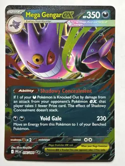 Mega Gengar ex Double Rare ME02: Phantasmal Flames 056/094 NM Pokemon card - Image 1