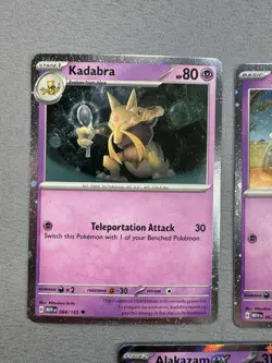 Abra 063 + Kadabra 064 + Alakazam ex SVP 050 MINT 151 Promo 3 Card Set Pokemon - Image 3