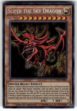 Slifer the Sky Dragon Secret Rare CT13-EN001 NM Yugioh Card TCG - Image 1