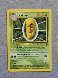 Pokemon TCG Kakuna 47/130 Base Set 2 Unlimited Common Card WOTC - Image 1
