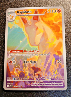 Pokemon TCG, Destined Rivals, Rapidash Illustration Rare Holo Card 189/182 NM - Image 1