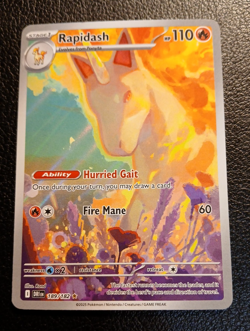 Pokemon TCG, Destined Rivals, Rapidash Illustration Rare Holo Card 189/182 NM - Image 2