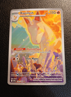 Pokemon TCG, Destined Rivals, Rapidash Illustration Rare Holo Card 189/182 NM - Image 3
