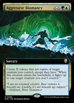 Aggressive Biomancy Extended Art Ripple Foil - M3C 0069 NM - MTG Magic - Image 1