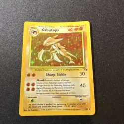 Pokemon TCG Kabutops Fossil Holo Rare 9/62 60 HP 1999 Ken Sugimori - Image 3
