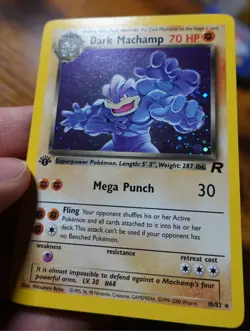 Dark Machamp 10/82 1st Edition Team Rocket Holo Rare Pokemon Card LP - Image 4