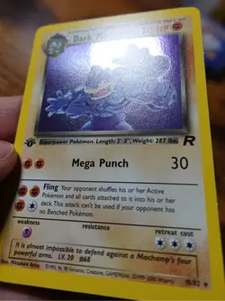 Dark Machamp 10/82 1st Edition Team Rocket Holo Rare Pokemon Card LP - Image 5