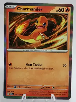 POKEMON CHARMANDER HOLO PROMO OBSIDIAN FLAMES 026/197 - Image 1