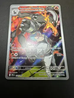 Team Rocket's Houndoom 191/182 Illustration Rare - Pokemon Destined Rivals - NM - Image 1