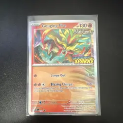 Pokemon Gouging Fire Promo SVP Promo Halo Stamped #151 Surging Sparks - Image 1