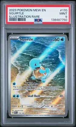 Pokemon 2023 Mew En-151 #170 Squirtle IR PSA 9 MINT - Image 1