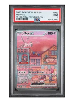 2023 POKEMON SVP EN-SV BLACK STAR PROMO 151 ULTRA-PREM COLL #053 MEW EX PSA 9 - Image 1