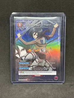 Mikasa Ackermann Alternate Art Foil UE10BT/AOT-1-088 NM Union Arena Rare 1-Star - Image 1