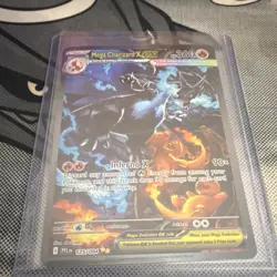 Pokemon Mega Charizard X EX Mega Evolution Flame 125/094 360 HP 90× Card - Image 1