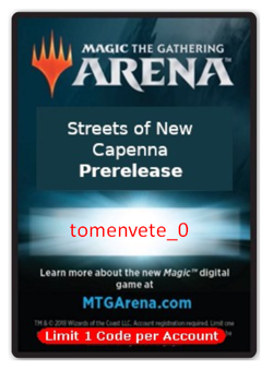 Streets of New Capenna (SNC) MTG Arena Prerelease Code Card for 6 Booster - Image 1