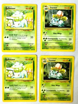 Pokemon Base Set Bulbasaur & Ivysaur WOTC 1999 Era VTG Pokemon Card TCG - Image 1