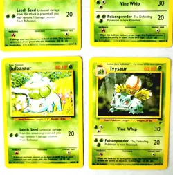 Pokemon Base Set Bulbasaur & Ivysaur WOTC 1999 Era VTG Pokemon Card TCG - Image 4