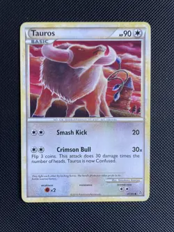 Tauros 41/95 HGSS Unleashed Pokemon Card - LP - Image 1
