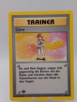 Pokemon TCG Lass Gore Base Set 75/102 German Card First 1st Edition - Image 1