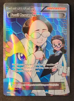 Pokemon Fossil Researcher Full Art Holo Trainer XY Furious Fists 110/111 - Image 1